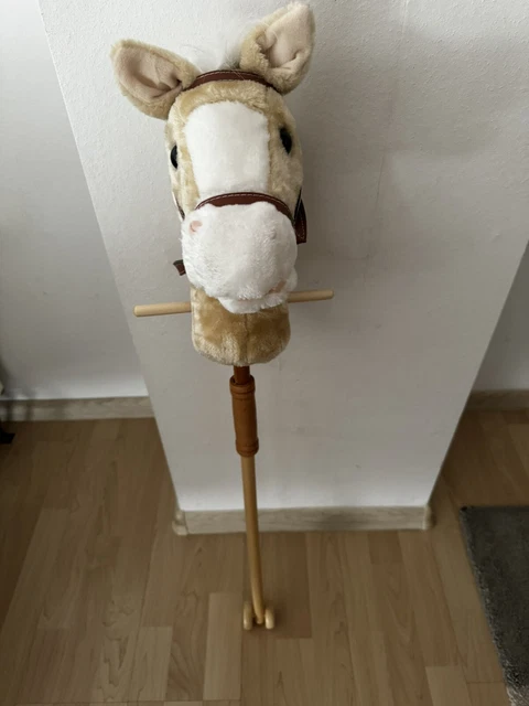 AIYAPLAY Einhorn Steckenpferd Mit Holzrädern – Macht Wieher- & Galoppgeräusche, 95 Cm, Für Kinder Ab 2