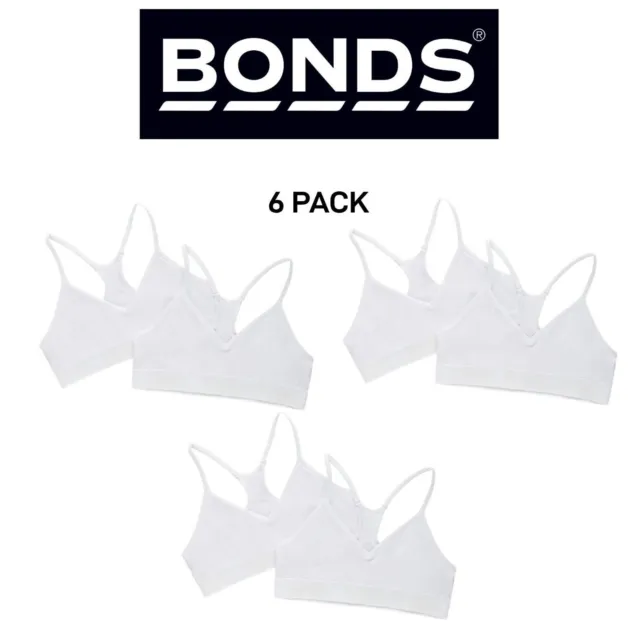 BONDS GIRL'S 3-PACK Hipster Racer Crop AH4 Tea Party/Black/White Size 8/10  £22.44 - PicClick UK