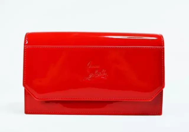 Christian Louboutin multi pouch enamel Red 21×12×4×6cm