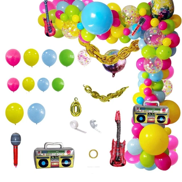 FOIL BALLOON 80S Theme Party Backdrop 80S 90S Party Decorations EUR 15