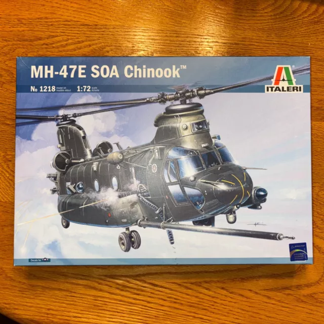 Italeri 1218 1/72 MH-47E SOA Chinook Special Ops Helicopter sealed Complete