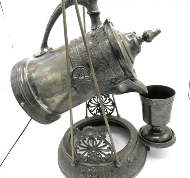 Rockford Silver Co. Quadruple Silver 425 Plate Coffee Tea Pot Mug 1800s