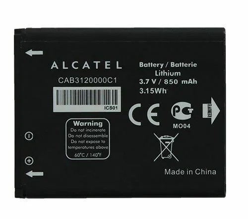 ORIGINAL ALCATEL CAB3120000C1 AKKU Alcatel One Touch 768 OT888A OT880A 850 mAh