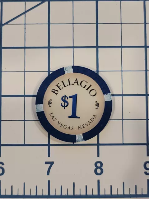 Bellagio Hotel Casino $1 Gaming Blackjack Poker Chip Las Vegas Nevada