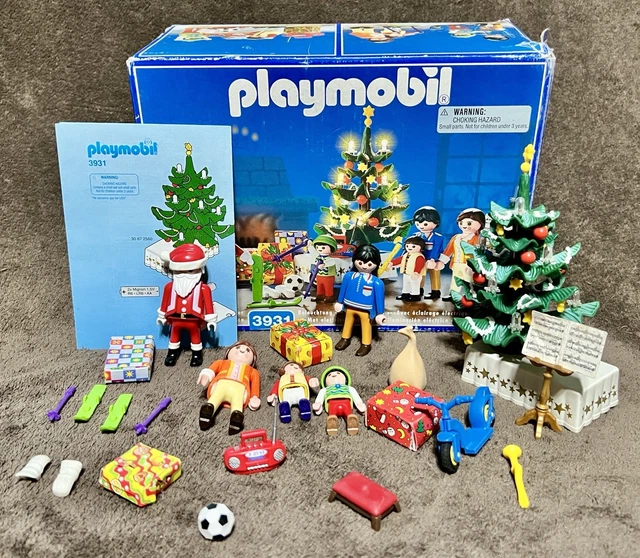 PLAYMOBIL 3931 HABITACIÓN de Navidad, Iluminar Árbol Funciona