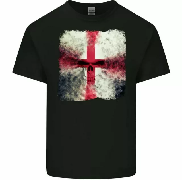 England T-Shirt Skull Rugby Football Biker Gothic St Georges Day Motorbike