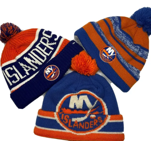 vintage CCM NY Islanders hat beanie  47 brand NHL hockey lot of 3