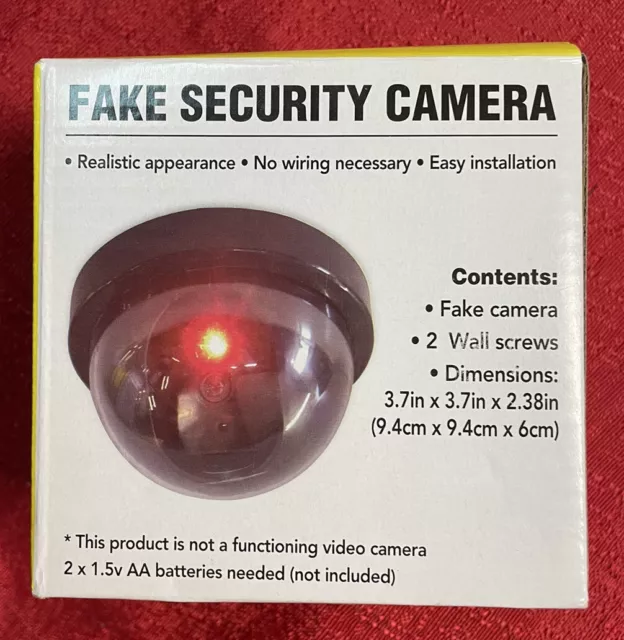 Dummy Camera Fake Security CCTV Dome Camera with Flashing Red LED Light