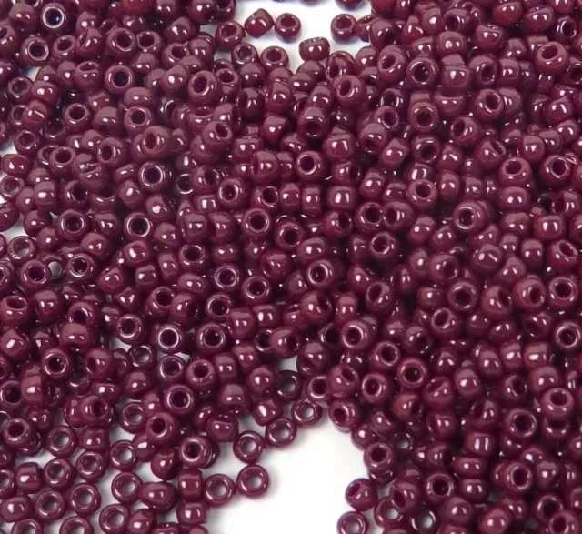 11/0 Fine Japanese TOHO Seed Glass Round Beads - Opaque Oxblood 10-Grams