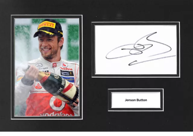 Jenson Button Signed 12x8 Photo Display McLaren F1 Autograph Memorabilia COA