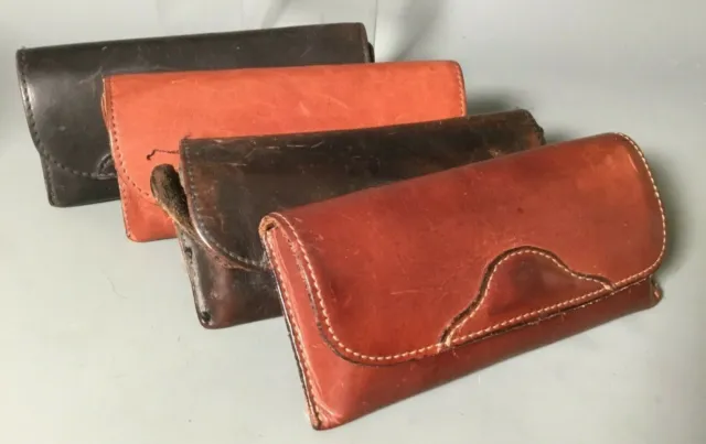 (4) Sunglasses Eyeglasses Brown Case Leather ANDREW THOMPSON CO Chattanooga, TN