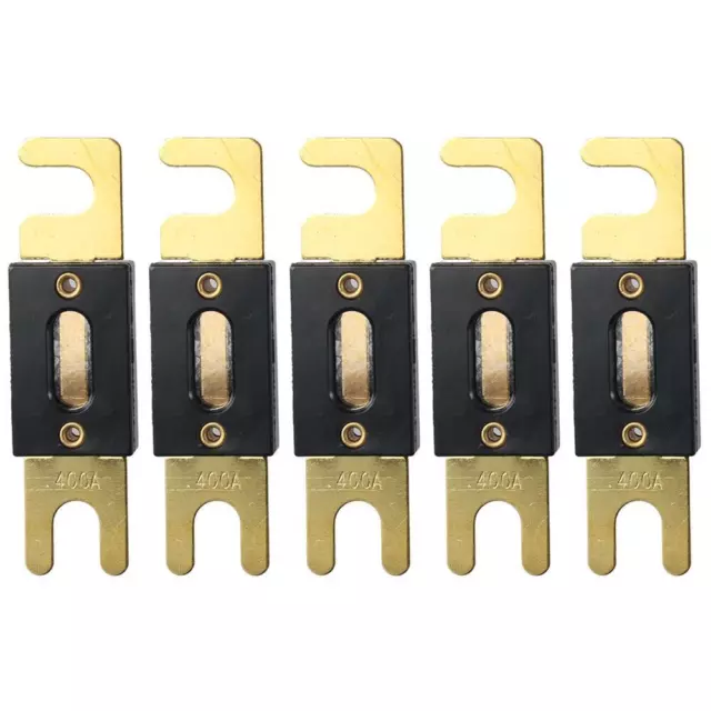 5Pcs Metal High Current Fuse Golden tone Car fuse  Construction Vehicles