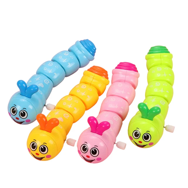 1Pc Plastic Caterpillar Wind Up Toy Funny Clockwork Toy Kid Educational Toy Gift