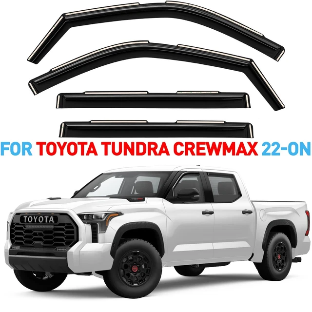 RAIN GUARDS VENT Visors Shade for 20222024 Toyota Tundra CrewMax 49.