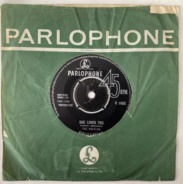 The Beatles SHE LOVES YOU Parlophone R 5055 1963 G