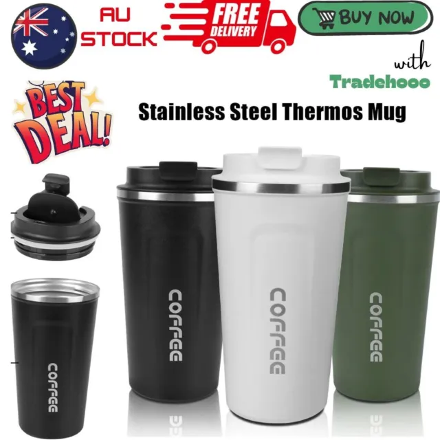 Leak-Proof Travel Mug Thermo Cafe Car Thermos Stainless Steel Tea Water Coffee