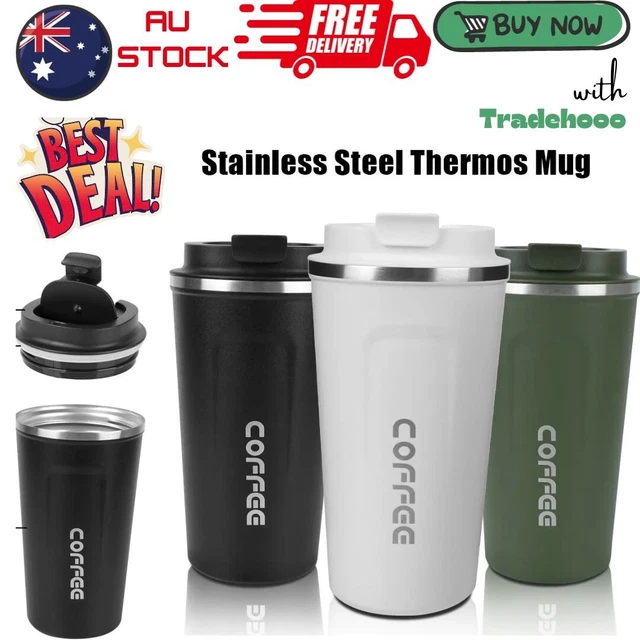 Travel Mug- Leak-Proof -Thermo Cafe Car Thermos Stainless Steel Tea Water Coffee