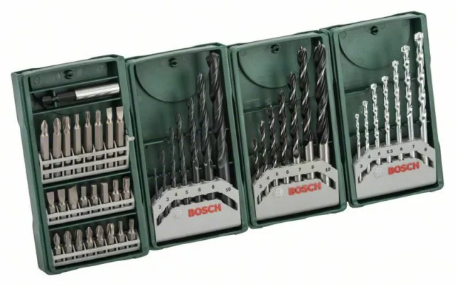Bosch Agujero Kit Brocas Atornillar 3+ 1 , Mini-X-Line, Metal Piedra Madera, Set