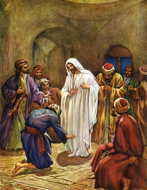 THE RESURRECTED JESUS Appears To His DOUBTING THOMAS DT2 8x10 