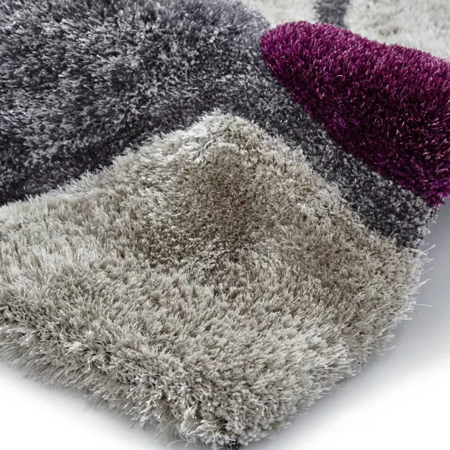 Noble House NH5858 Rugs Pebble Stones Soft Modern Shaggy Pile Living Room Carpet 2