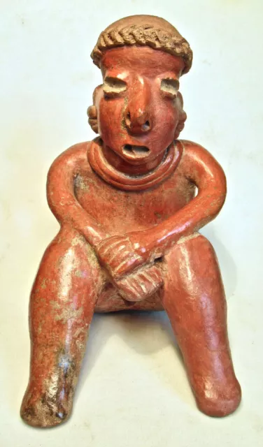 Pre-Columbian Nayarit Seated Nude Male Figure