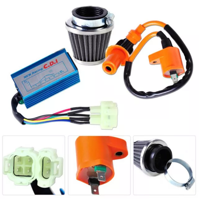 Ignition Coil＋6 Pin CDI Box＋Air Filter Kit For GY6 50-150cc Scooter ATV