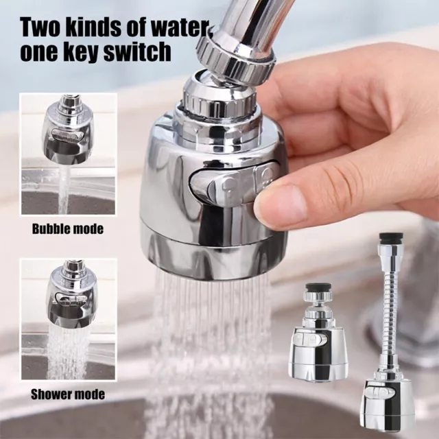 Kitchen Tap Aerator 360° Rotate Faucet Swivel End Diffuser Adapter Filter NEW