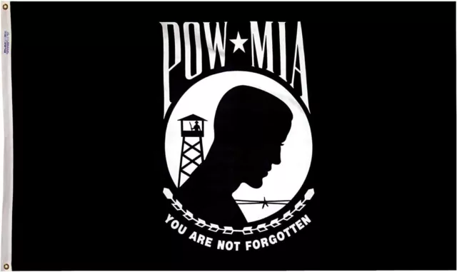 Annin Flagmakers Model 377991 POW-MIA Flag 3x5 ft. Single Reverse Ny,