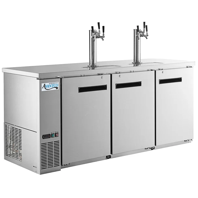 Kegerator / Beer Dispenser with 2 Triple Tap Towers - (4) 1/2 Keg Capacity