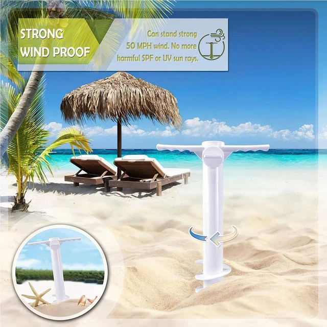 Pied De Parasol, Support De Parasol De Plage, Support De Parasol Amovible, Réglable Fishing Pied