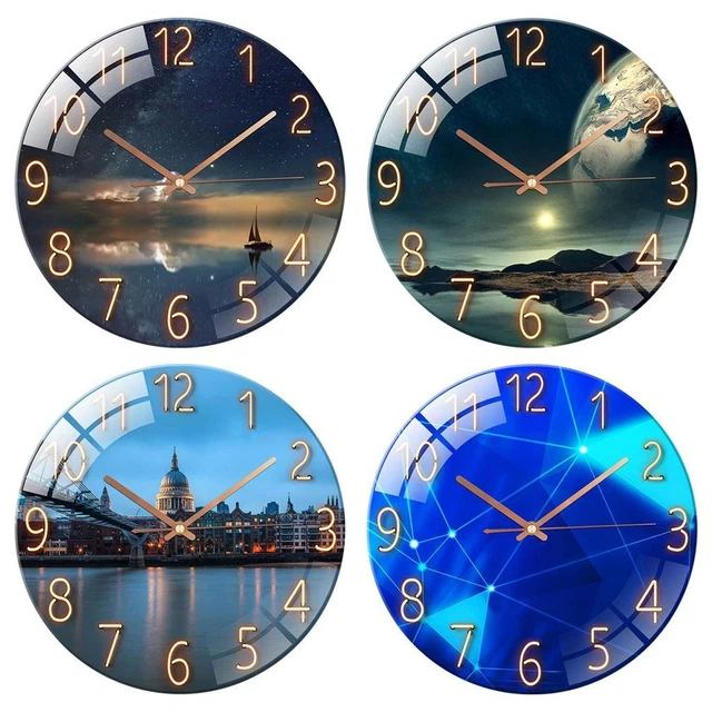 Pendule murale en aluminium moderne, Pendule à quartz : La Boutique de