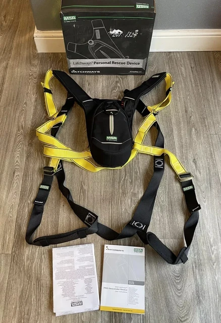 MSA LATCHWAYS 20 metre fall arrest personal rescue device with harness ...