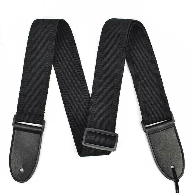 Black Replacement Adjustable Nylon Guitar Strap Belt for Acoustic/Electric/Bass