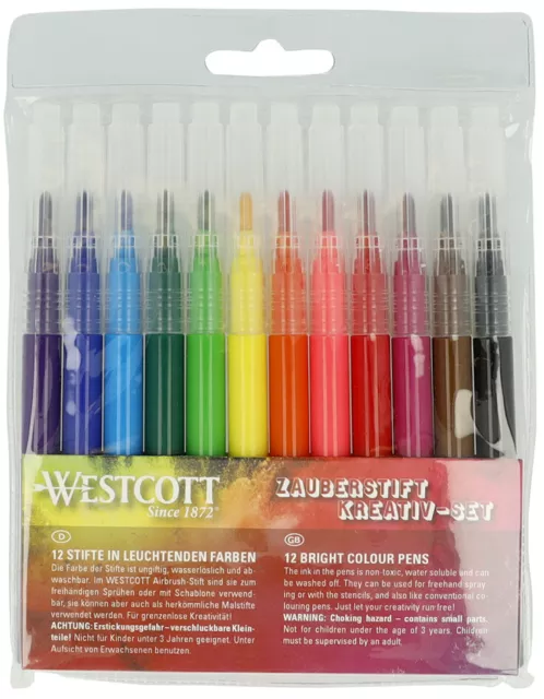 WESTCOTT Zauberstift 12er Nachfüllpack für Airbrush-Stift