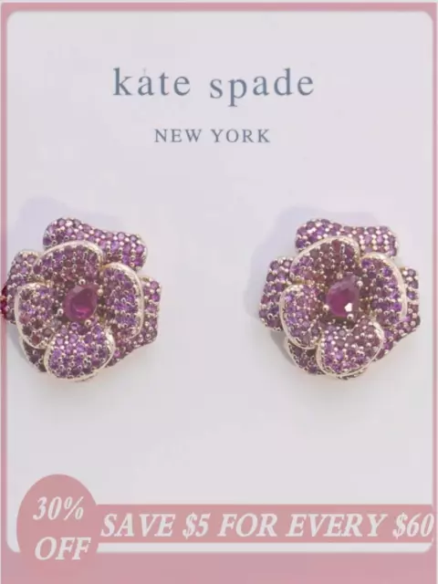 Kate Spade New York Rose Camellia Shape Stud Earrings New