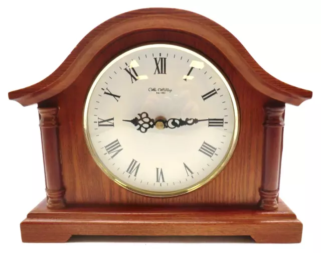 MANTLE CLOCK - Widdops Veneered Wood Clock With Quartz Movement