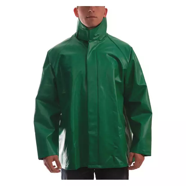 TINGLEY J41008 Chemical Splash Jacket,PVC,Green,XL