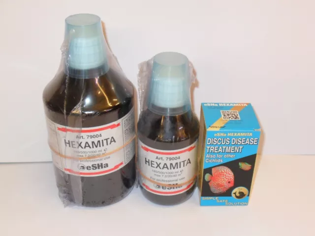 eSHa HEXAMITA Discus Treatment. Aquarium Fish. 20ml, 180ml & 500ml sizes