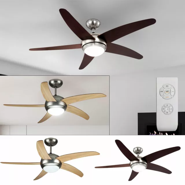 Ventilateur de Plafond Braun avec Télécommande Pour Rendements Lampe 132 CM