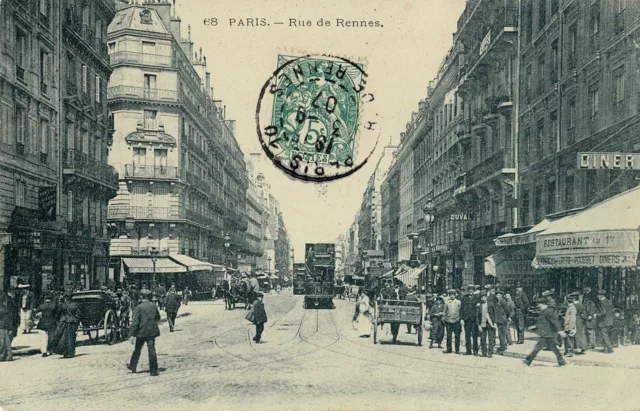 CPA - Paris - Rue de Rennes - 1907