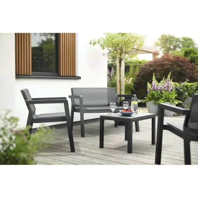 Salotto Da Esterno Giardino Set Rattan Polirattan Salottino Keter Emily Rattan