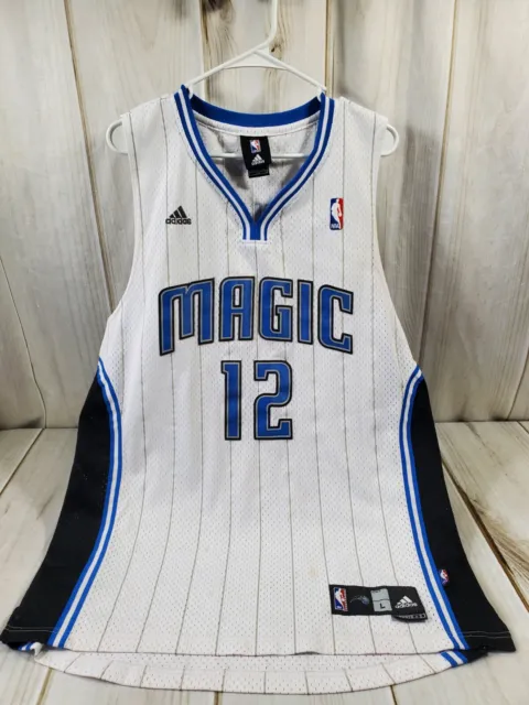 Adidas Orlando Magic Dwight Howard #12 Jersey Shirt Adult Large White Blue Nba