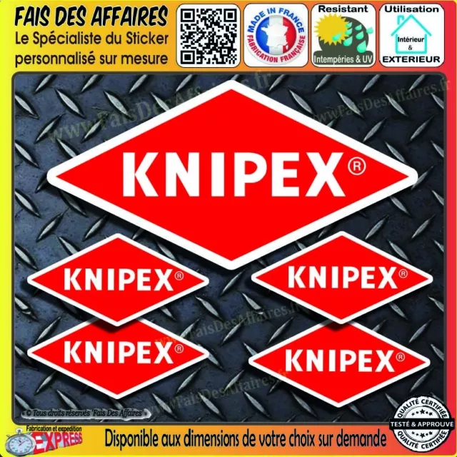 lot 5 Stickers autocollant knipex outillage bricolage adhésif sponsor decal