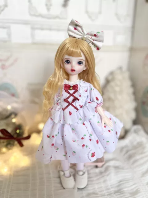 1/6 Princess Girl BJD Doll Full Set  Ball Jointed Kids Gift Eyes Dress Makeup