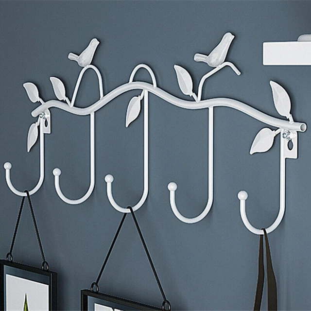 5 Hooks Hat Coat Clothes Rack Holder Wall Mounted Towel Key Hook Door Hangers 3