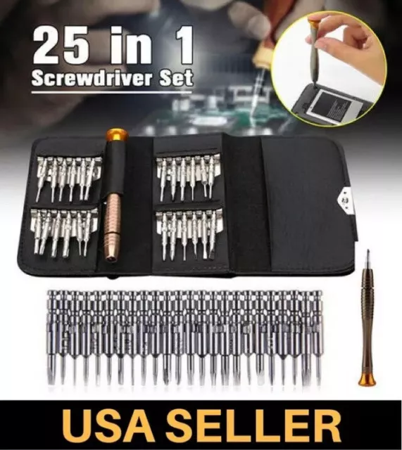 25 in 1 Mobile Phone Repair Tool Kit Screwdriver Set iPhone iPod iPad Samsung LG