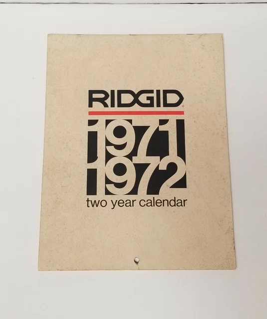 RIGID TOOL 19711972 Two Year 70’s Sexy Pinup Vintage Garage Calendar