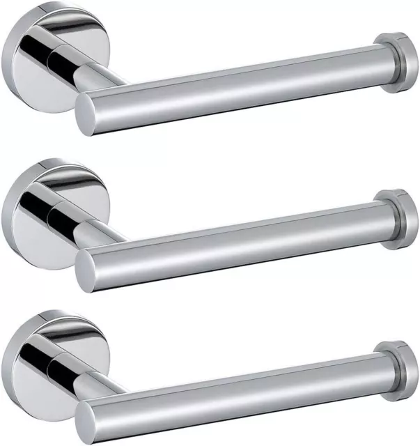 3pcs Toilet Paper Holder Polished Chrome stainless Steel Roll Holder Wall Mount