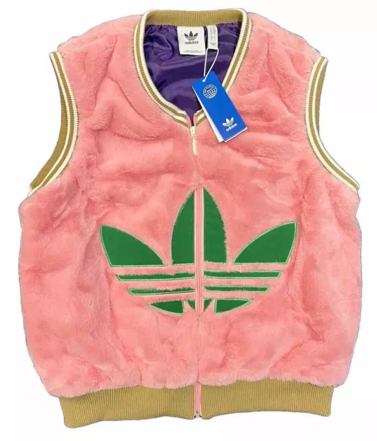 Gilet Adidas Adicolor anni '70 Heritage Now con logo / gilet unisex peloso UK S (8-12)