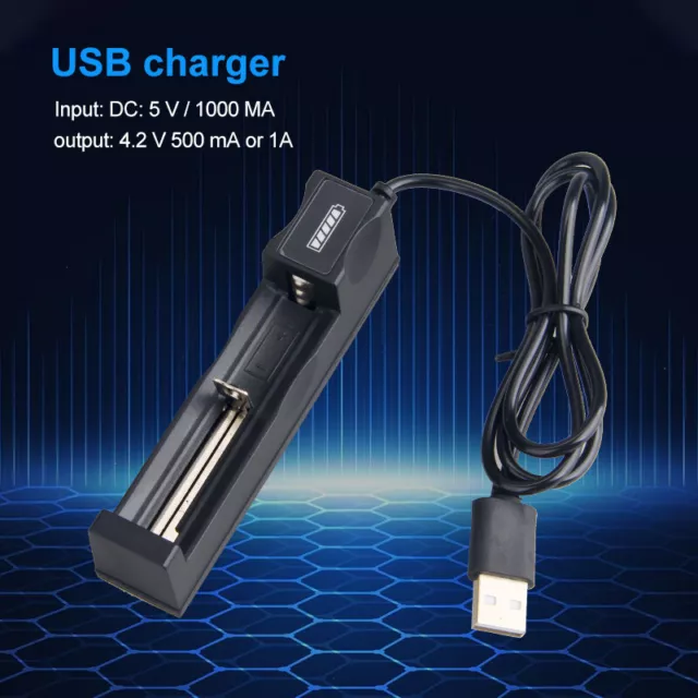 Universal USB Akku Ladegerät Batterieladegerät für  26650 14500 16340 10440